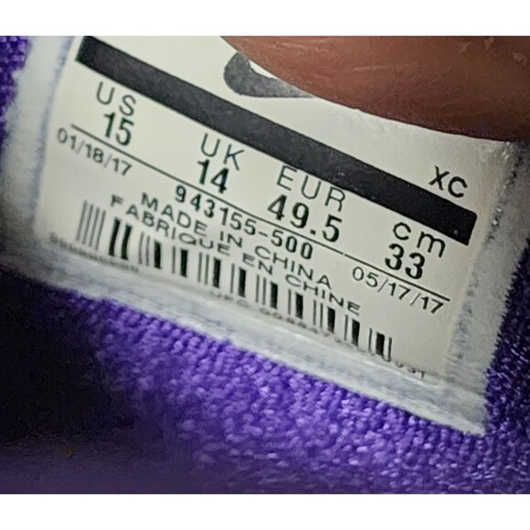Nike LeBron Soldier XI Purple Size 15 Sneakers - Picture 7 of 7